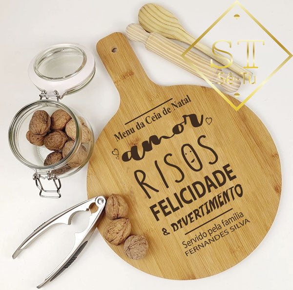 Tábua de Corte em Bambu Ceia de Natal - Sê-Tu